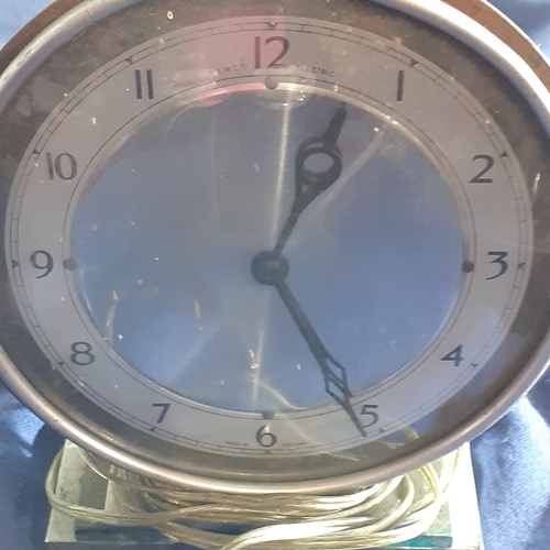 59A - Vintage Temco Electric clock. Heavy iron casing. Sold as spares.