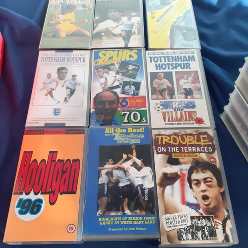 63A - VHS tapes, mostly vintage Spurs - best goals and highlights from 70's & 80's etc. Also hooligan and ... 