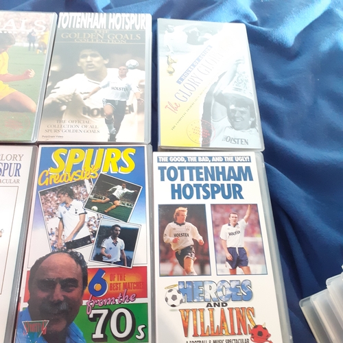 63A - VHS tapes, mostly vintage Spurs - best goals and highlights from 70's & 80's etc. Also hooligan and ... 
