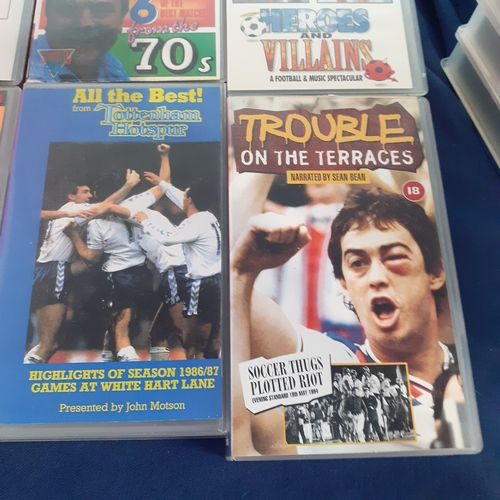 63A - VHS tapes, mostly vintage Spurs - best goals and highlights from 70's & 80's etc. Also hooligan and ... 