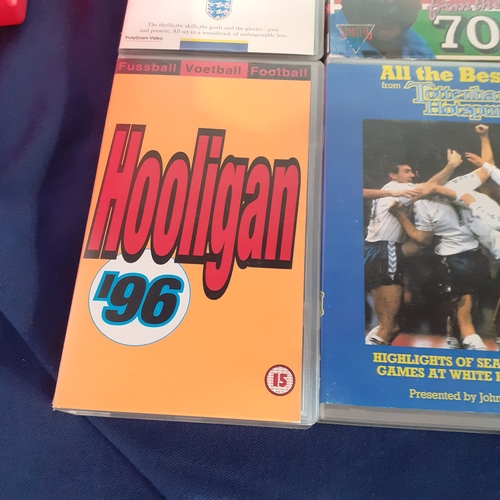 63A - VHS tapes, mostly vintage Spurs - best goals and highlights from 70's & 80's etc. Also hooligan and ... 