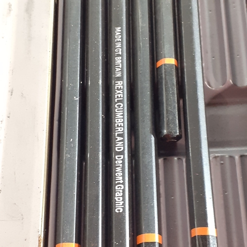 65A - Collection of Drawing/Graphite and colour pencils. Also includes a box of miscellaneous artists mate... 