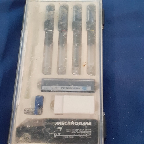57A - Mecanorma drawing pens. One pen missing.