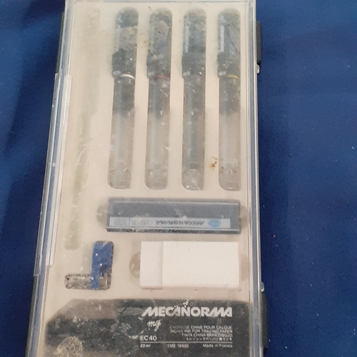 57A - Mecanorma drawing pens. One pen missing.
