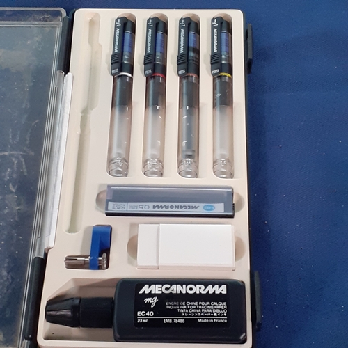 57A - Mecanorma drawing pens. One pen missing.
