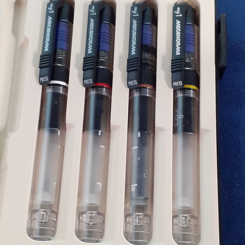 57A - Mecanorma drawing pens. One pen missing.