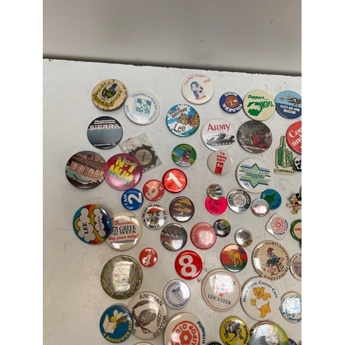 13 - Large quantity of pin badges inc Thomas the tank engine, age badges, Minnie Mouse and more