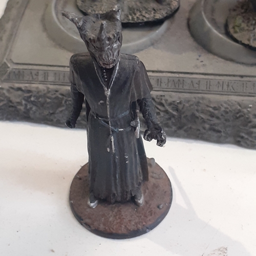 31 - Lord of the Rings pewter figurine collection. On display stand. Good condition just dusty from stora... 