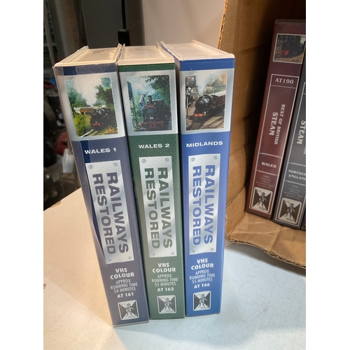 19 - Collection of VHS train videotapes to include Best of British steam, steam and the great trains