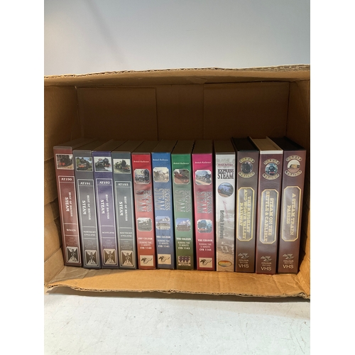 19 - Collection of VHS train videotapes to include Best of British steam, steam and the great trains
