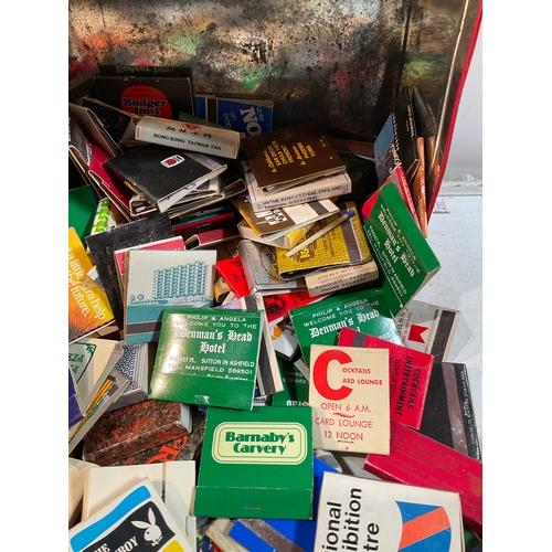 21 - Large collection of match books including advertising and a few with nude ladies, playboy club etc