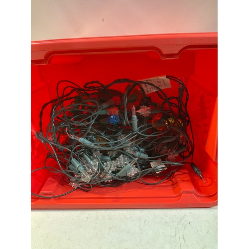 31 - Selection of fairy lights and set of candle style Christmas tree lights