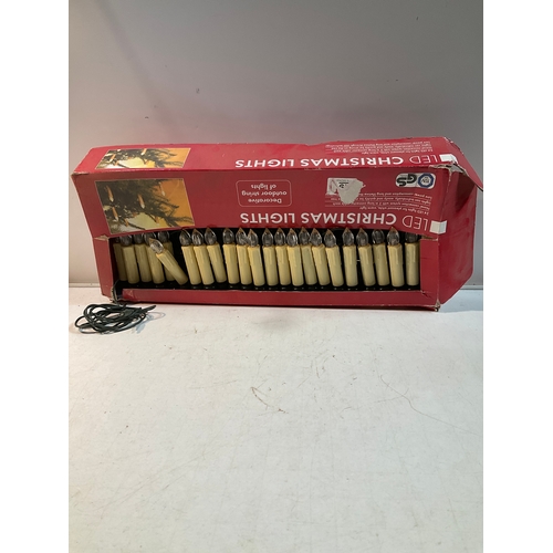 31 - Selection of fairy lights and set of candle style Christmas tree lights