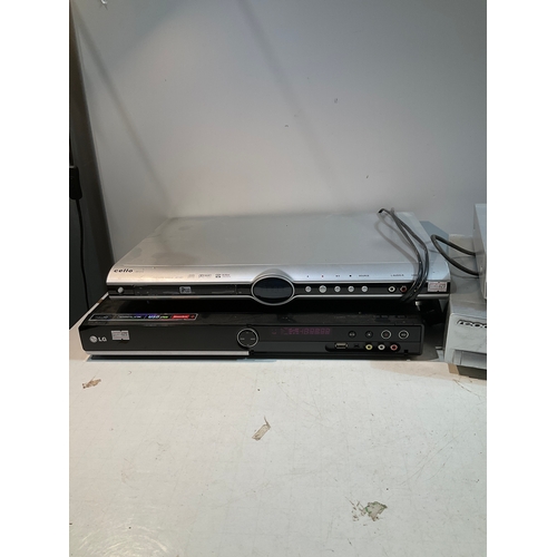 41 - Selection of DVD players Cello DR-810, LG DVD Recorder RHT 497H, Alba DVD/CD/MP3 player, and reoc A5... 