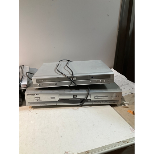 41 - Selection of DVD players Cello DR-810, LG DVD Recorder RHT 497H, Alba DVD/CD/MP3 player, and reoc A5... 