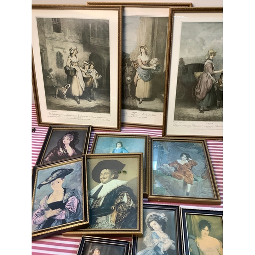 Collection of period style pictures various sizes 9.5 “x 12 “ 4.5” x 5. ...