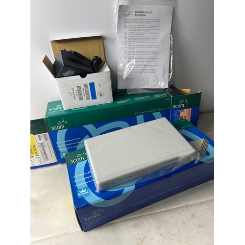 17 - Pair of 3COM 8x fast Ethernet ports - as new