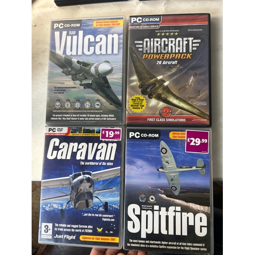 214 - Mix of games inc Wii Sports, PC flight games, PS2 inc Top Gun etc