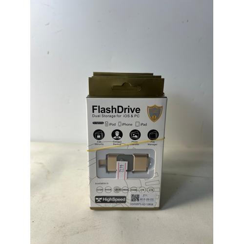 213 - Set of five flasdrives 128gb