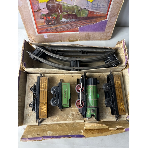 Meccano Hornby clockwork train set with box
