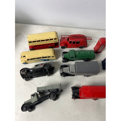184 - Quantity of Dinky Meccano die cast inc phone box, Royal Mail truck and ambulance