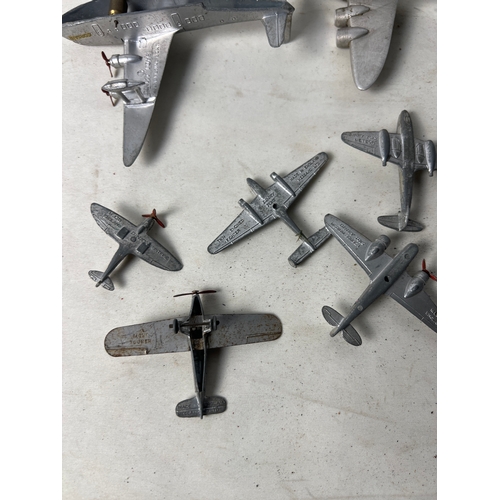187 - Quantity of mainly Dinky metal airplane toys