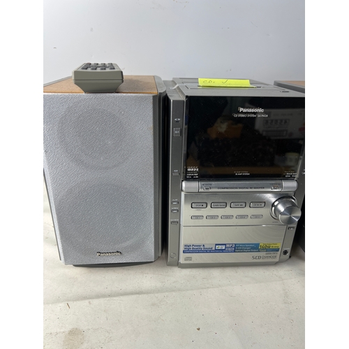 189 - Panasonic SA-PM28 5 disc stereo - cd works - tape needs attention - with remote