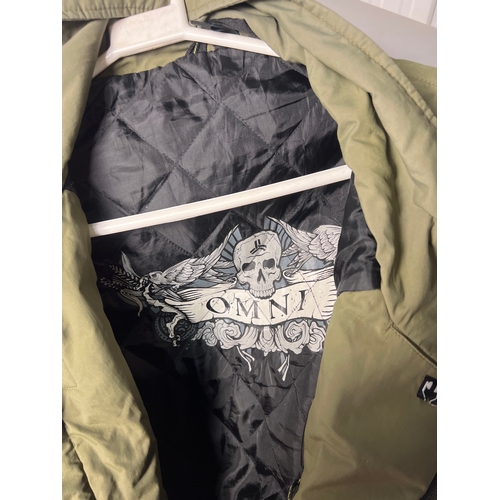 198 - Red white & blue size L hoodies gillet and Omni khaki coat