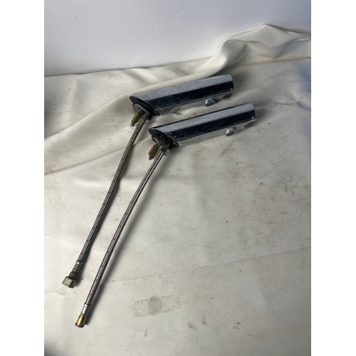 231 - Pair of Delabie tempomatic battery sensor faucet taps - used but working