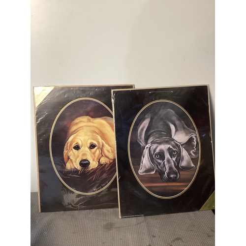 235 - 2 x Pollyanna Pickering fine Art prints of Dogs 15” x 12” approx