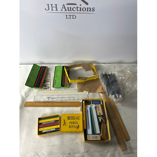 Pencil & ruler collection inc Venus perfect pencils and rexel refills