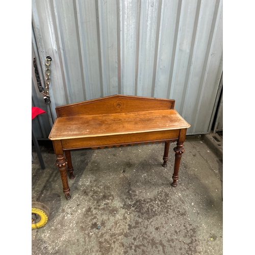 Vintage oak console hall table - with under drawer - fantastic carved ...