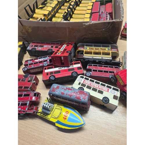 Matchbox skip lorries and buses