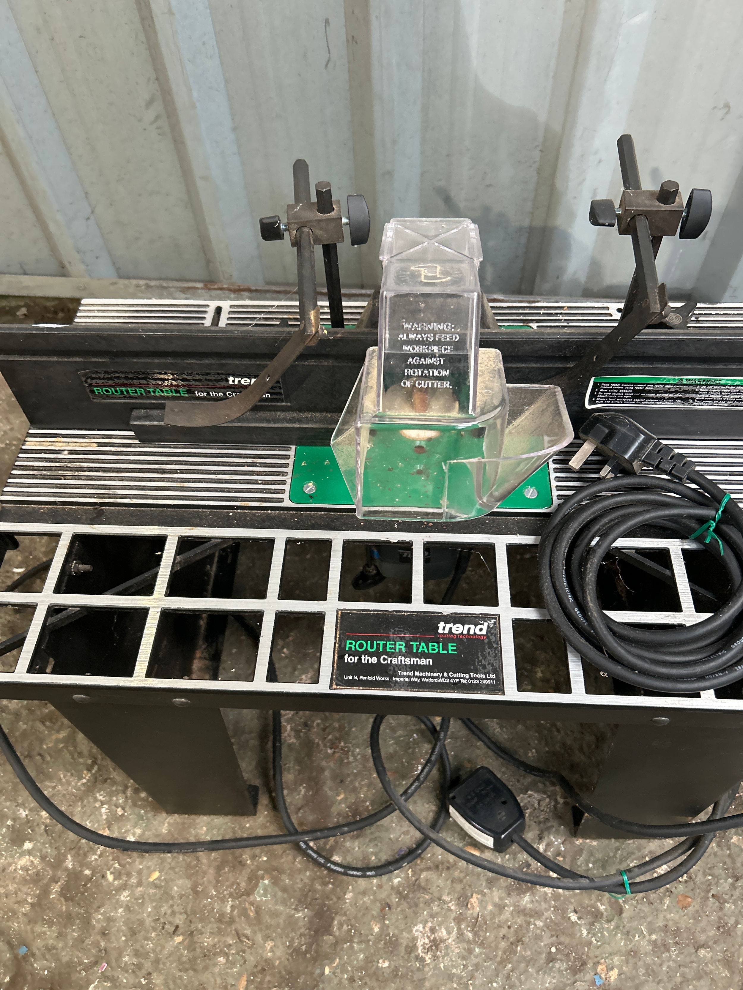 Trend router table with Elu router attached