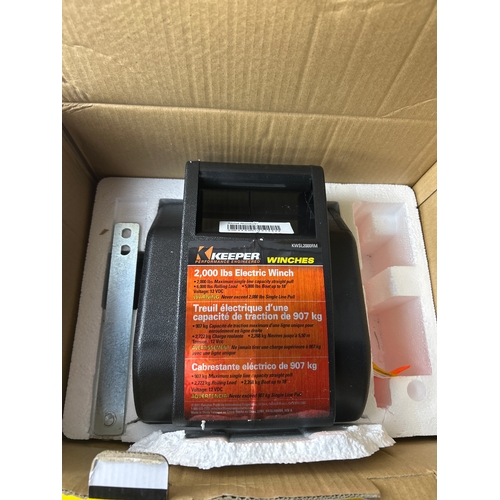 61 - 2000 lbs keeper electric winch in box