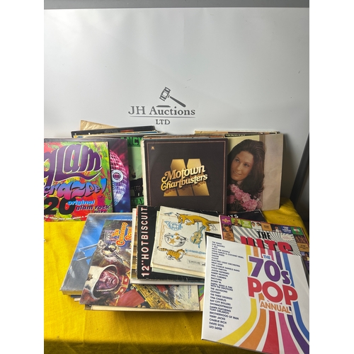 62 - Large quantity of vinyl albums inc hot hits albums, Johnny cash, Motown and more
