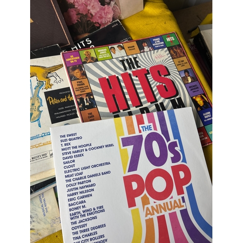 62 - Large quantity of vinyl albums inc hot hits albums, Johnny cash, Motown and more