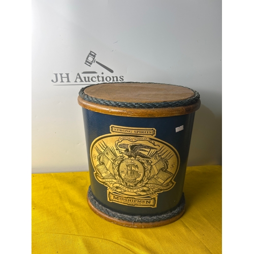 63 - Strong spirits mid Shepman wooden advertising box - approx 40cm tall
