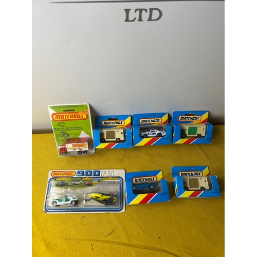 76 - Quantity of matchbox super fast carded vehicles - some in blue boxes