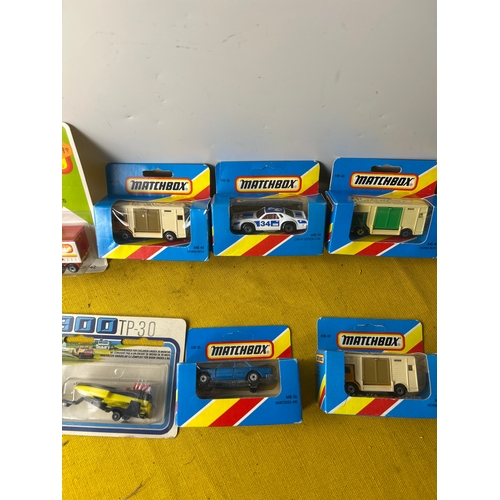 76 - Quantity of matchbox super fast carded vehicles - some in blue boxes