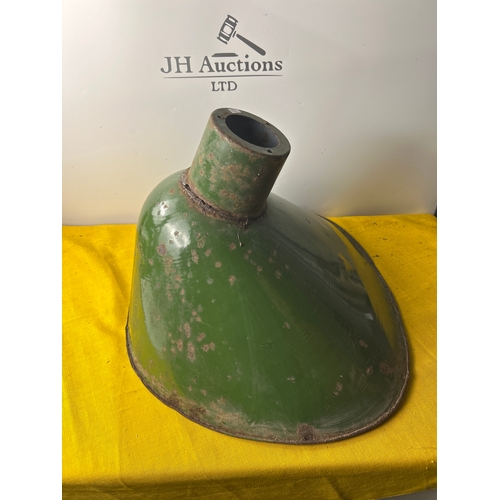 83 - Very large green enamel industrial shade - nearly 60cm wide
