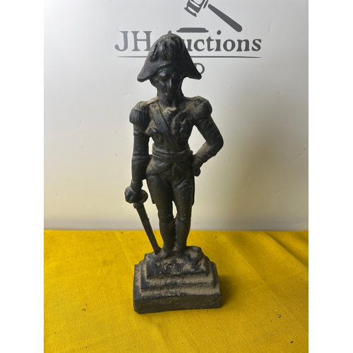 88 - Cast iron napoleon door stop - approx 30cm tall