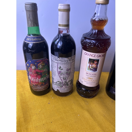96 - Orange grove sweet white wine, Bristol cream, Buck’s Fizz, elderberry wine and one other