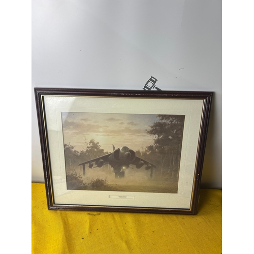 109 - Secret mission print by Keith Woodcock of military aircraft - 55x50cm