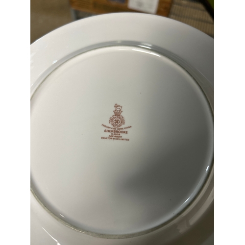 117 - Very large quantity of Royal Doulton Sherbrooke pattern dinner service