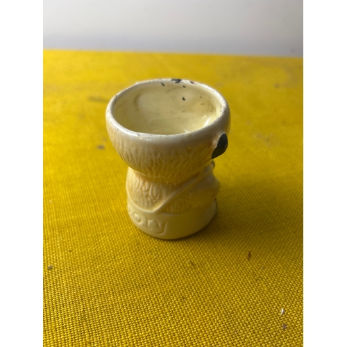 68 - Keele street pottery Sooty egg cup