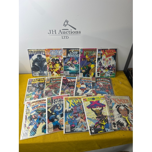 70 - Quantity of marvel comics inc captain America and X-Men