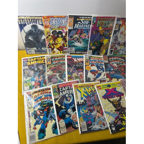 70 - Quantity of marvel comics inc captain America and X-Men