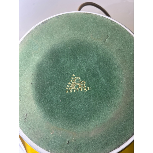 76 - Jersey pottery table lamp in good condition - 35cm tall