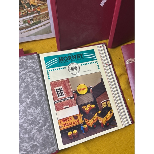86 - 6x folders of Hornby railway collector magazines in folders